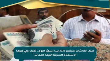 صرف معاشات سبتمبر 2025 يبدأ رسميًا اليوم.. تعرف على طريقة الاستعلام السريعة لقيمة المعاش